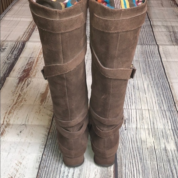 MeToo Brown Suede Leather knee-Hi Boots Sz 6 - Picture 3 of 9